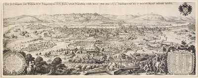 Het Beleg van Regensburg, 1634 door Matthaus the Elder Merian